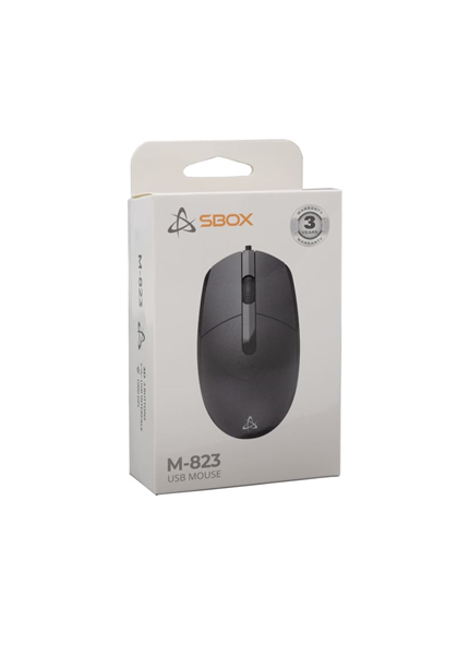 SBOX M-823B, 3D Drôtová optická myš, čierna SBOX M-823B, 3D Drôtová optická myš, čierna