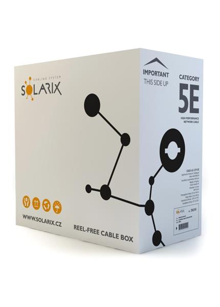 SOLARIX kábel vonkajší UTP PE CAT5E 305m/balenie SOLARIX kábel vonkajší UTP PE CAT5E 305m/balenie