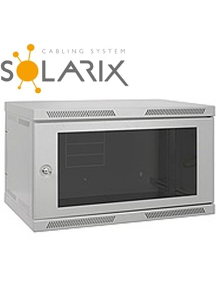 SOLARIX Nástenný rozvádzač SENSA 18U 400mm, sklo SOLARIX Nástenný rozvádzač SENSA 18U 400mm, sklo