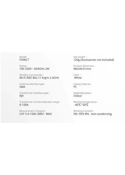 SONOFF POWCT eWeLink, Merač výkonu SONOFF POWCT eWeLink, Merač výkonu