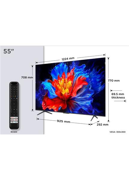 TCL P8K Smart QLED Google TV 55" 4K (55P8K) TCL P8K Smart QLED Google TV 55" 4K (55P8K)