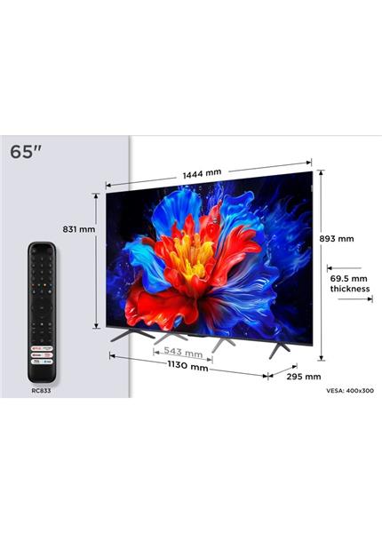 TCL P8K Smart QLED Google TV 65" 4K (65P8K) TCL P8K Smart QLED Google TV 65" 4K (65P8K)