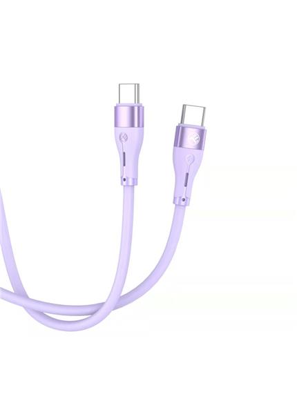 TELLUR Silicone, Kábel USB Type C/Type C, 1m, pink TELLUR Silicone, Kábel USB Type C/Type C, 1m, pink