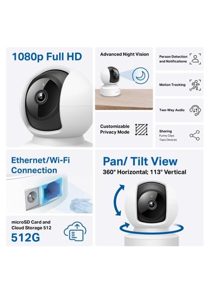 TP-link Tapo C202, Pan/Tilt Home Security kamera TP-link Tapo C202, Pan/Tilt Home Security kamera