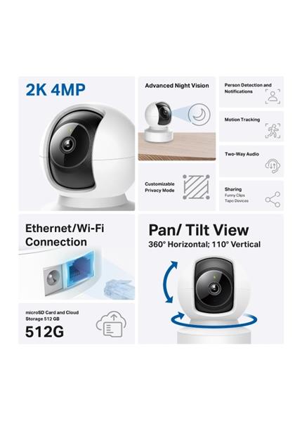 TP-link Tapo C222, Pan/Tilt AiHome Security kamera TP-link Tapo C222, Pan/Tilt AiHome Security kamera