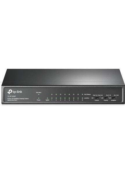 TP-Link TL-SF1009P, Switch 8-Port/100Mbps/Des/PoE+ TP-Link TL-SF1009P, Switch 8-Port/100Mbps/Des/PoE+