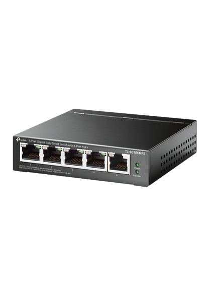 TP-Link TL-SG105MPE SMART Switch 5-Port/1Gbps/PoE+ TP-Link TL-SG105MPE SMART Switch 5-Port/1Gbps/PoE+