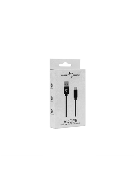 White Shark ADDER, Kábel USB 2.0/TypeC 2m čier White Shark ADDER, Kábel USB 2.0/TypeC 2m čier