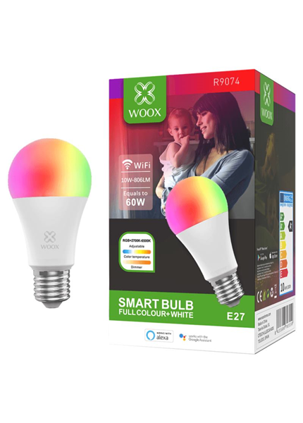 WOOX R9074, WiFi Smart Bulb E27 RGB+CCT WiFi WOOX R9074, WiFi Smart Bulb E27 RGB+CCT WiFi
